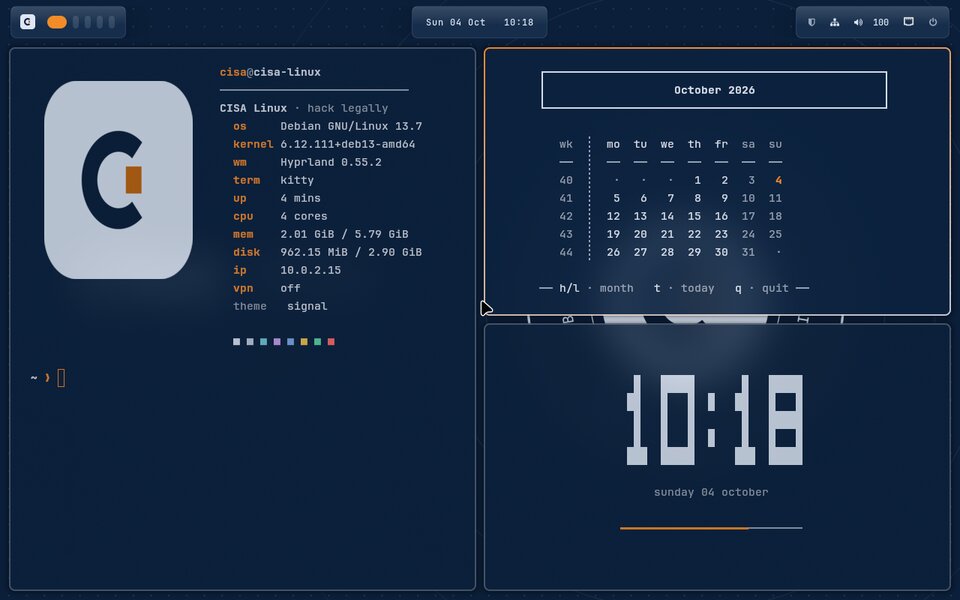 Signal theme: navy with signal-orange accents and the ci mark